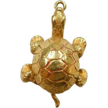 Giant Tortoise Charm 14K Yellow Gold