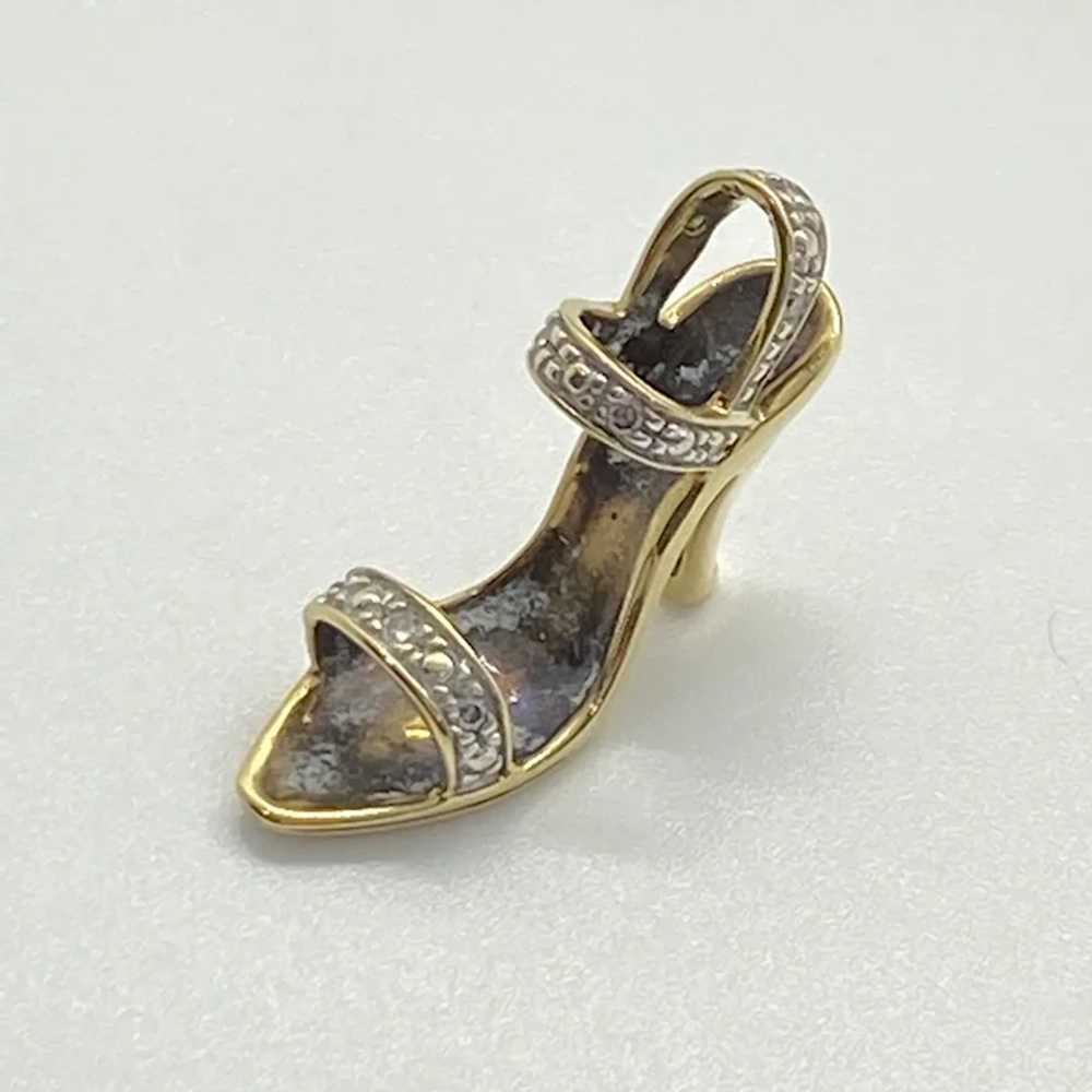High Heel Sandal Charm 14K Gold Diamond .10 ctw A… - image 2