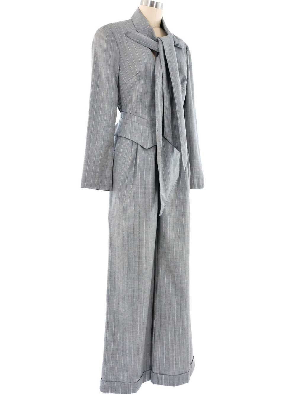 2005 Alexander McQueen Pinstripe Pant Suit - Gem