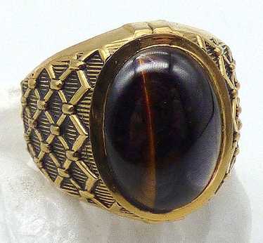 Jospeh Esposito Gold Filled Tiger Eye Ring - image 1