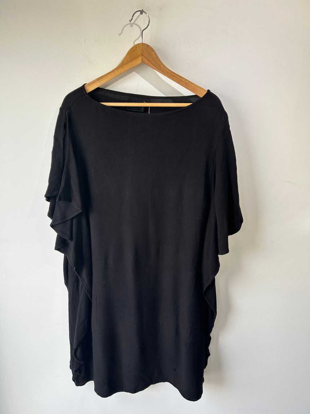No. 6 Store Black Cotton Dress With Ruffled Sides - image 1