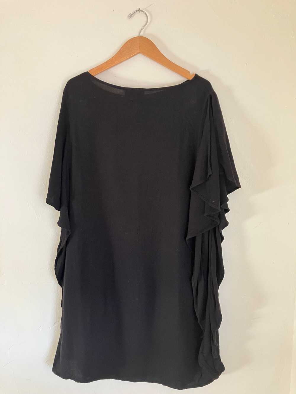 No. 6 Store Black Cotton Dress With Ruffled Sides - image 5