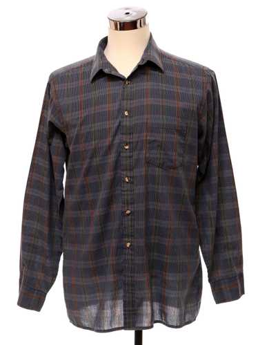 1980's The Fox Collection Mens Plaid Shirt
