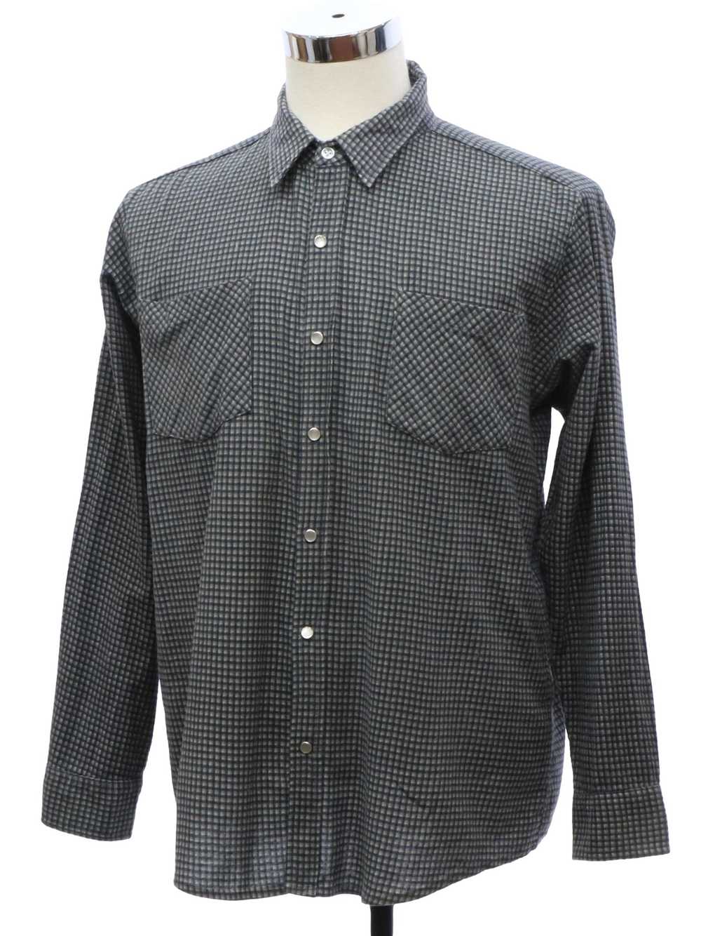 1990's Haband Mens Flannel Shirt - Gem