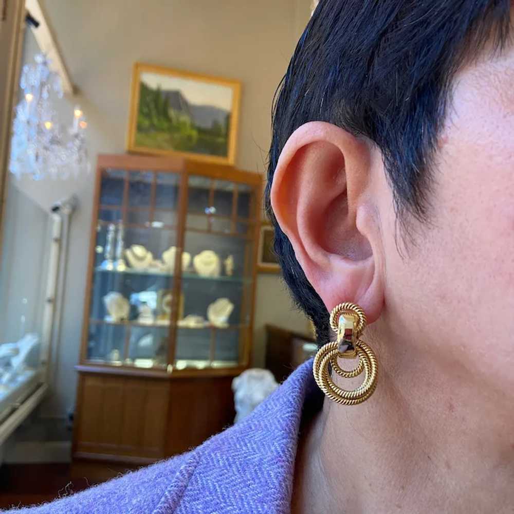 18K Yellow Gold Earring - image 4