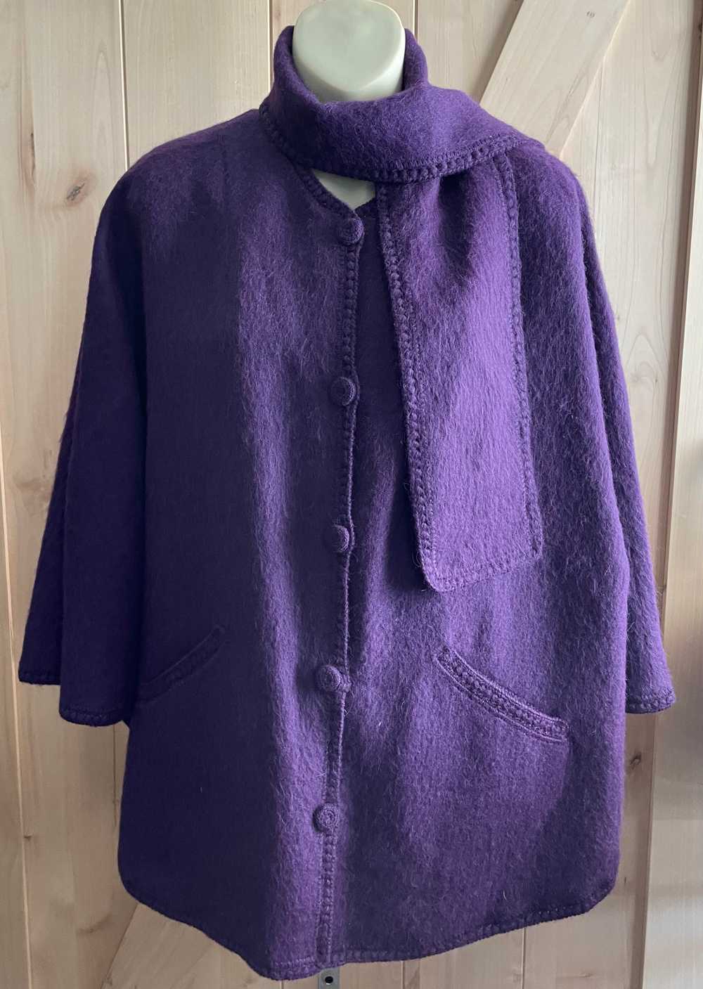 Classy & Posh Handmade 1960's Purple MON REPOS So… - image 2