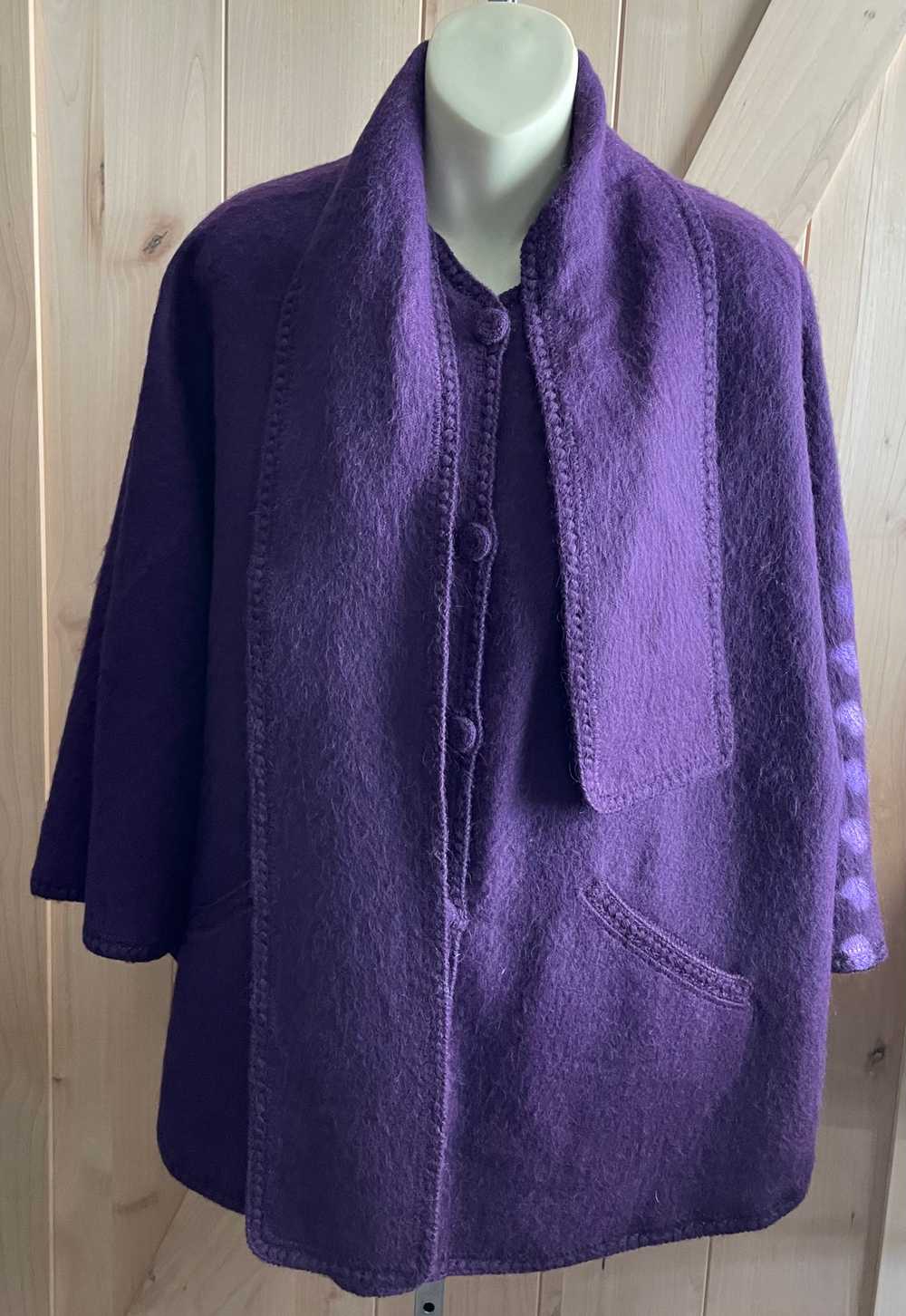 Classy & Posh Handmade 1960's Purple MON REPOS So… - image 4