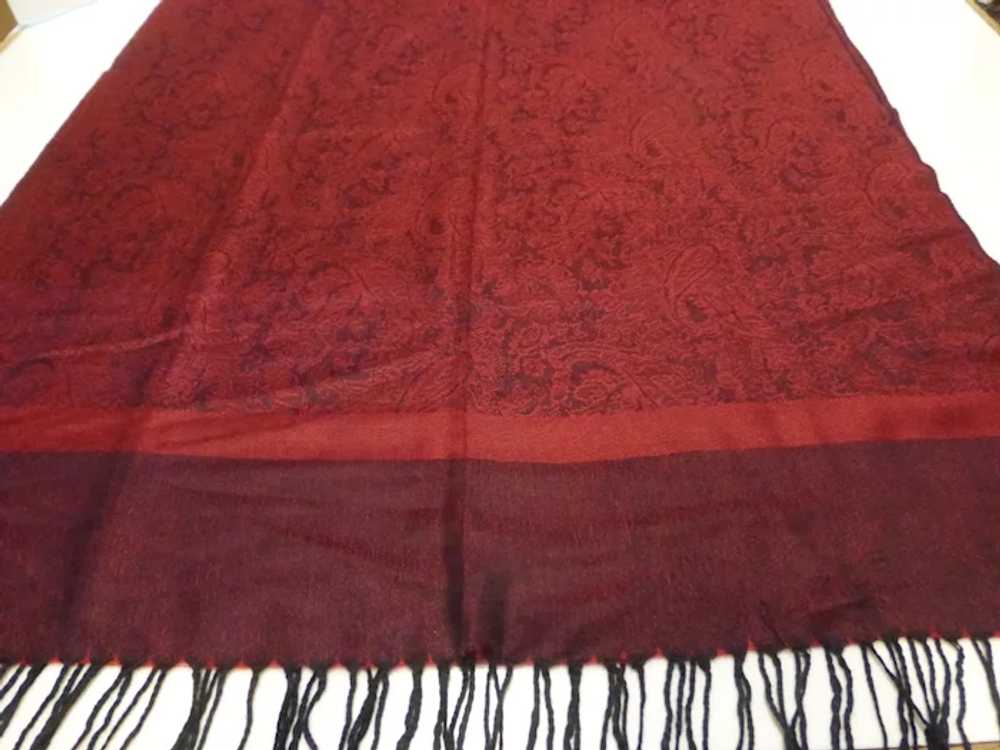 Vintage Pashmina Cashmere Silk Shawl Wrap Scarf - image 4