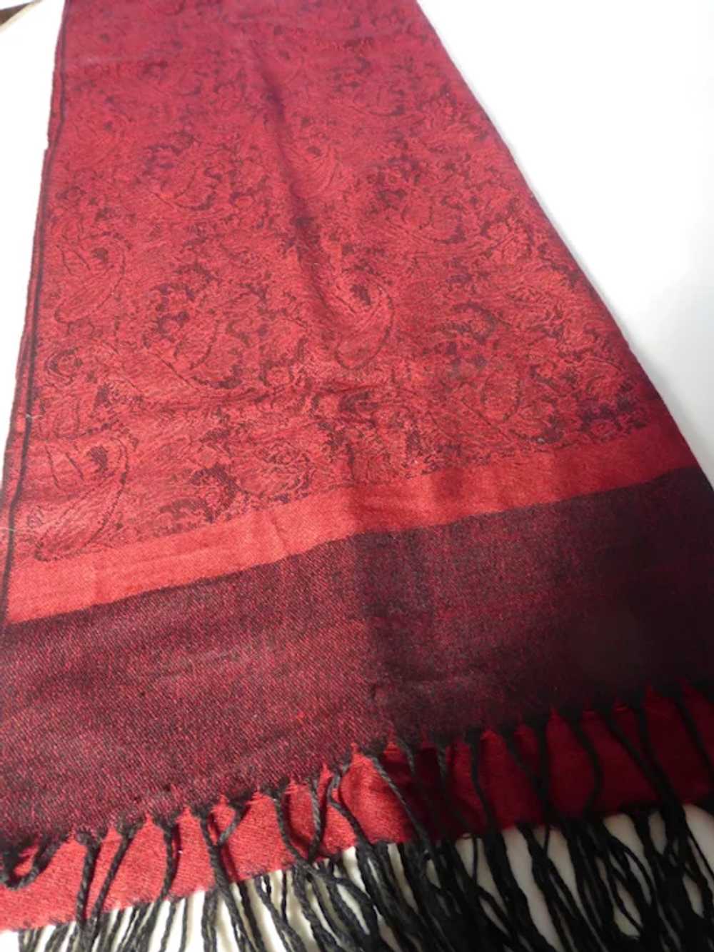 Vintage Pashmina Cashmere Silk Shawl Wrap Scarf - image 5
