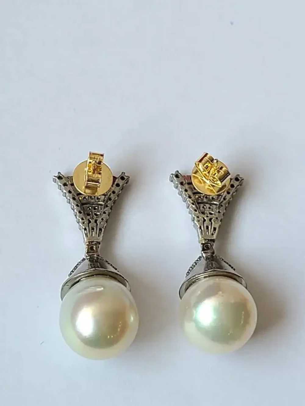 Natural Pearl & Diamonds Art Deco Style Victorian… - image 3