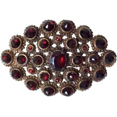 Lovely Antique Victorian, Edwardian, Garnet Brooch