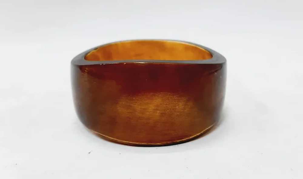 Brown early plastic 1970s bangle bracelet - image 5