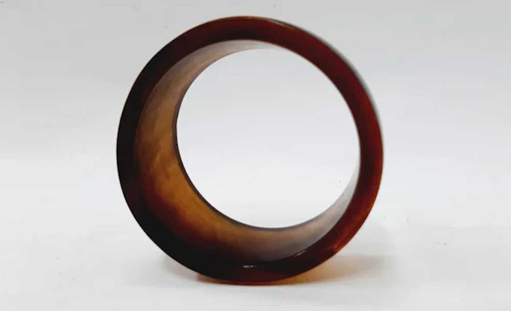 Brown early plastic 1970s bangle bracelet - image 6