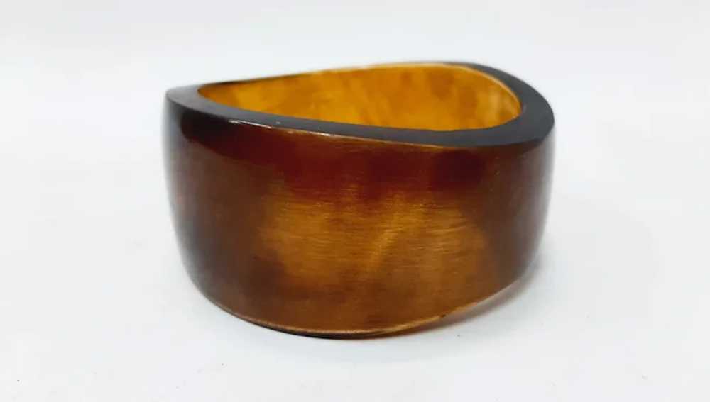 Brown early plastic 1970s bangle bracelet - image 7