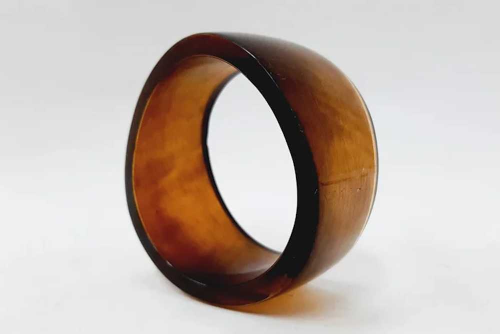 Brown early plastic 1970s bangle bracelet - image 8