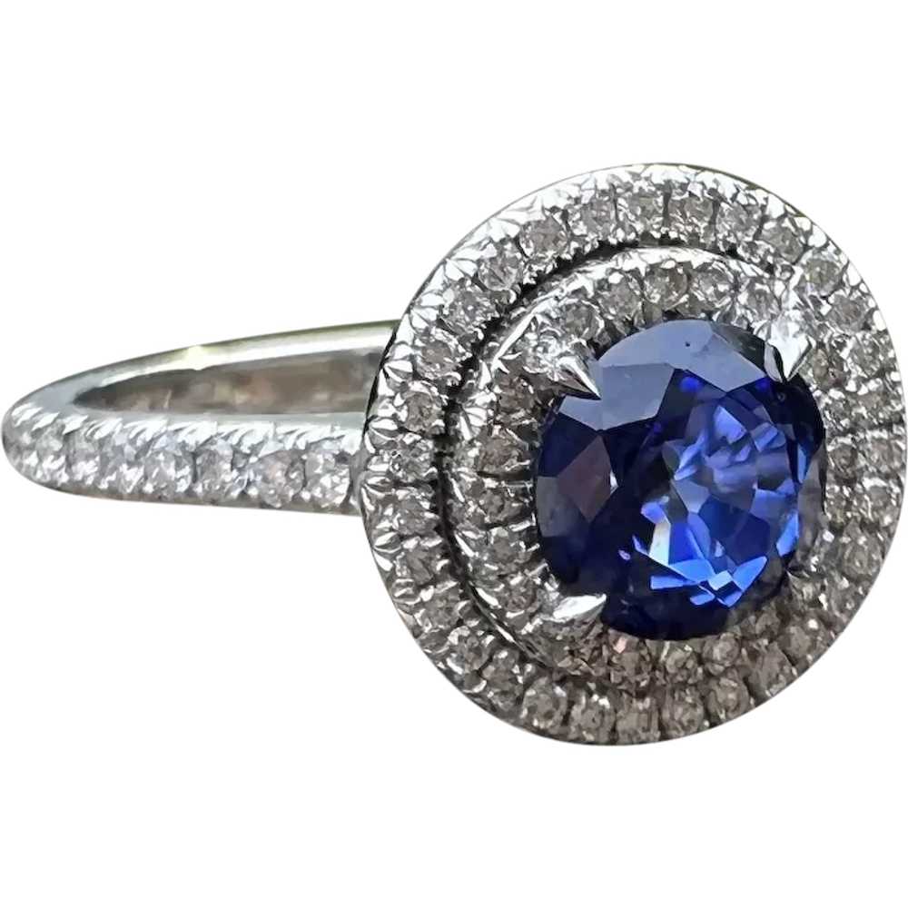 Tiffany & Co. Soleste Platinum Cushion Diamond Engagement Ring 1.29Cts