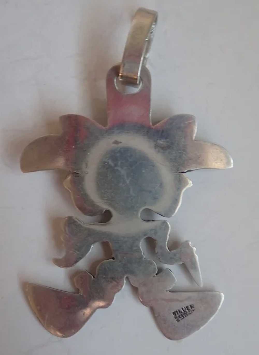 *Vintage 925 Aztec Warrior Pendant - image 4