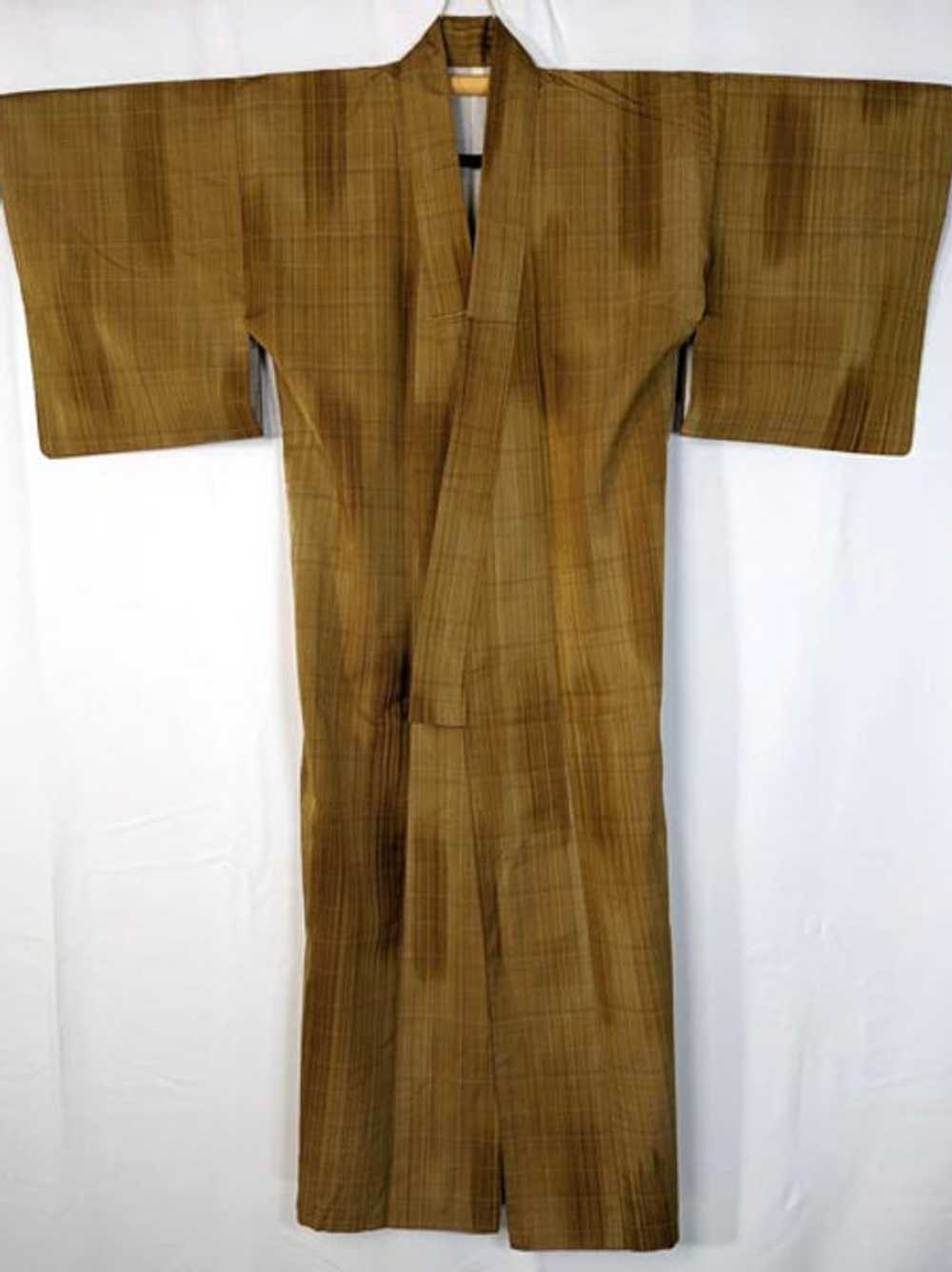 Sandy Brown & Beige Japanese Kimono - image 3