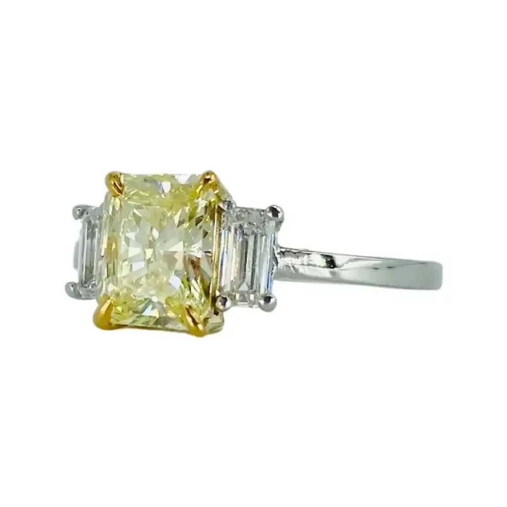 GIA Certified 2.46 Carat Natural Fancy Yellow Dia… - image 2