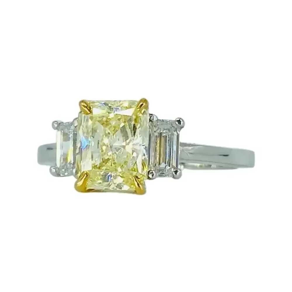 GIA Certified 2.46 Carat Natural Fancy Yellow Dia… - image 4