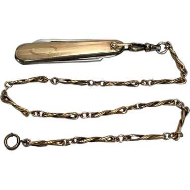 Simons Gold Filled Watch Chain and Gold Filled Pen