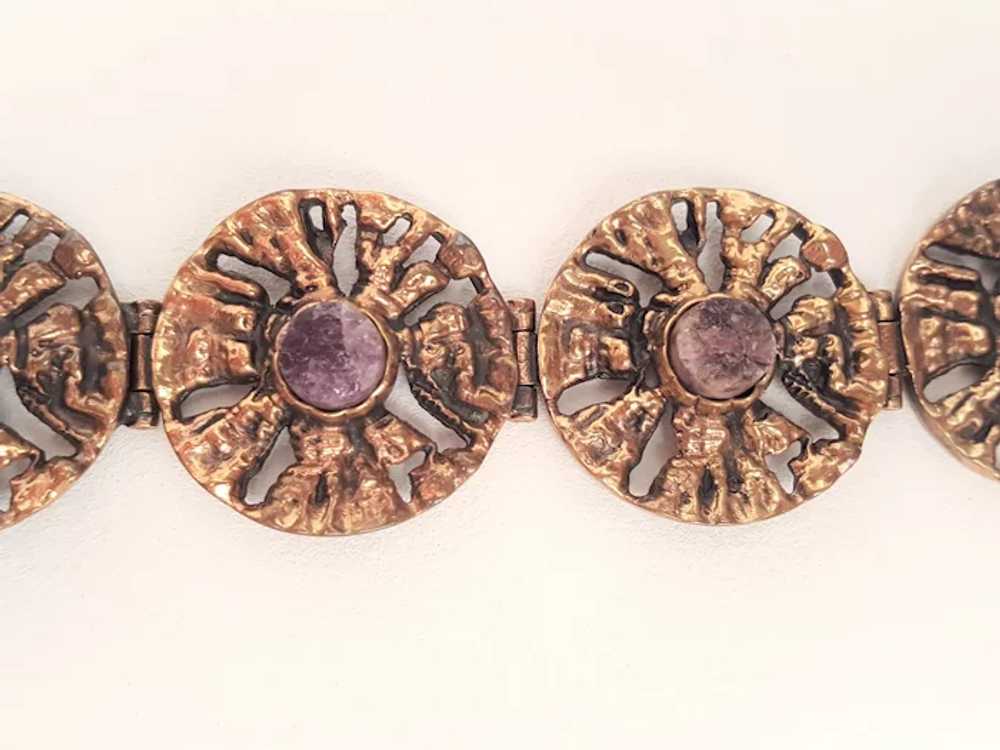 Pentti Sarpaneva - Bronze and Amethyst Bracelet -… - image 6