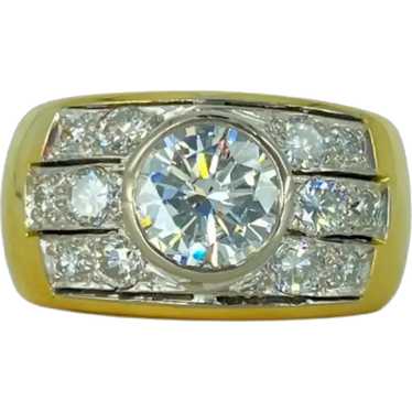 Men’s GIA Certified 2.31 Carat Round Diamond Ring… - image 1