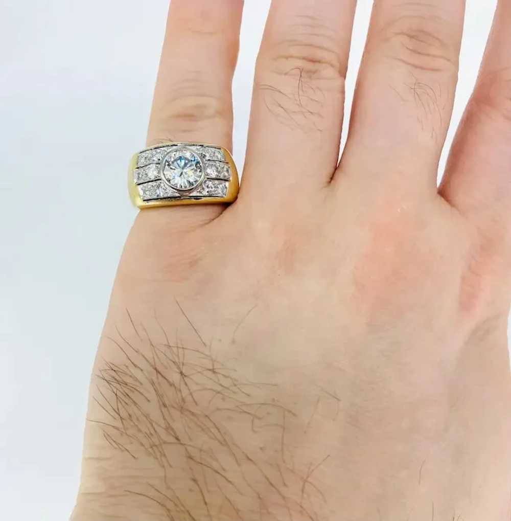 Men’s GIA Certified 2.31 Carat Round Diamond Ring… - image 7