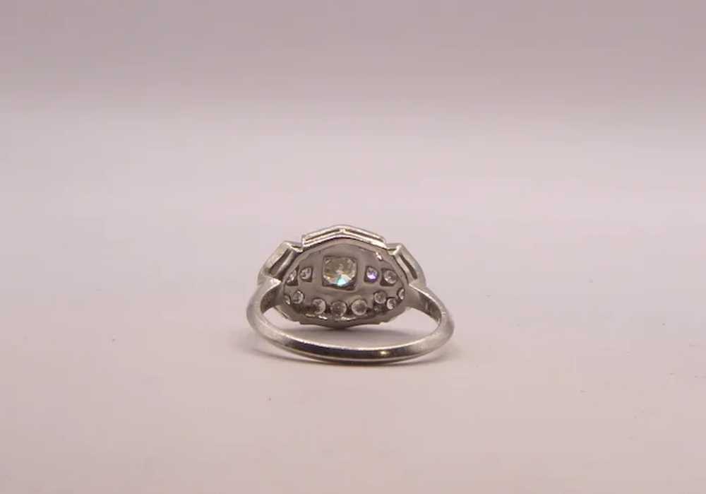 Vintage Platinum Diamond Ring - image 10