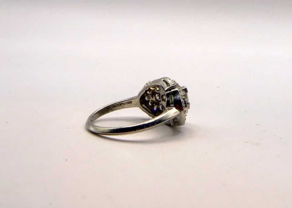Vintage Platinum Diamond Ring - image 11