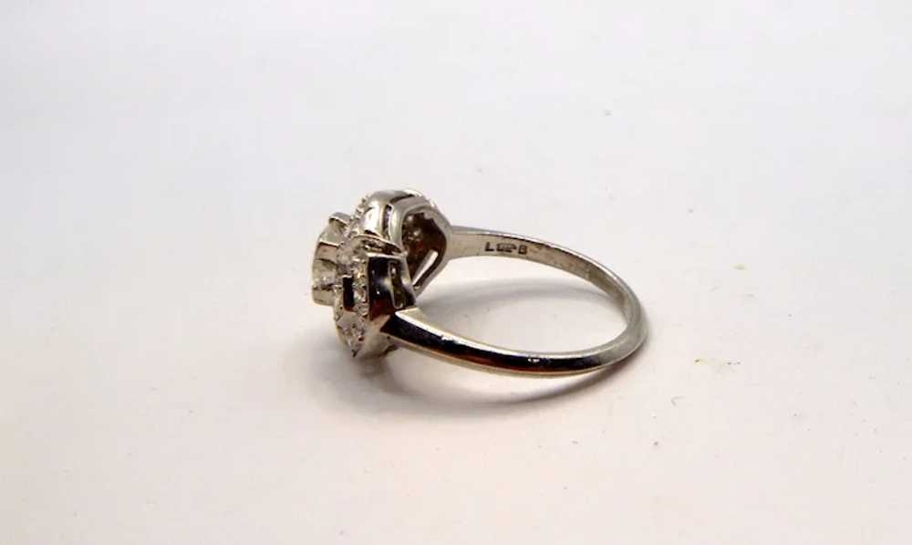 Vintage Platinum Diamond Ring - image 12