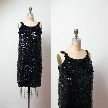 1960s Black Sequin Cocktail Dress | Jeri-Jo