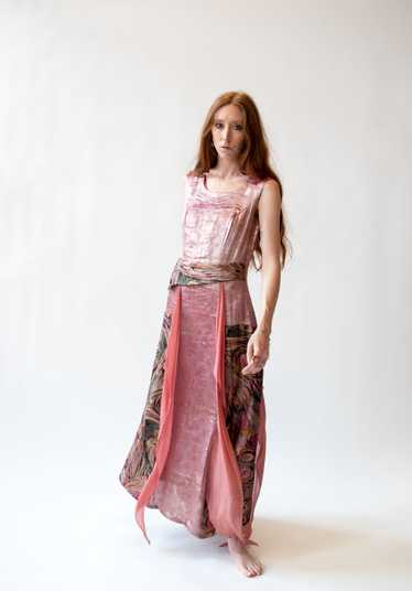 1920s Pink Lamé Dress - image 1