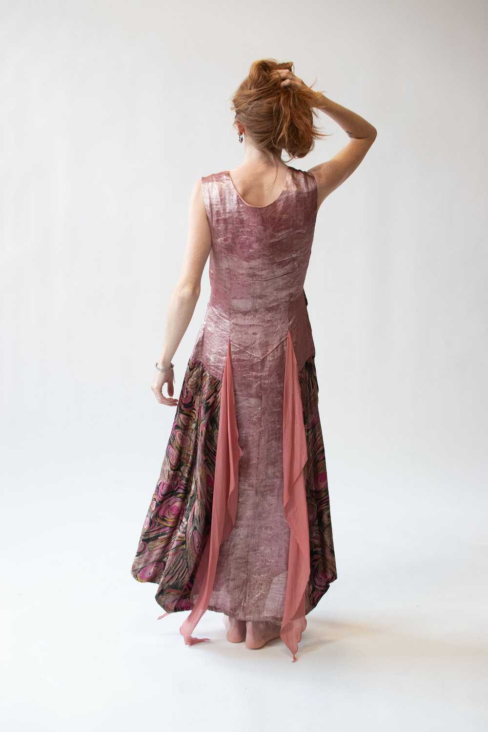 1920s Pink Lamé Dress - image 3