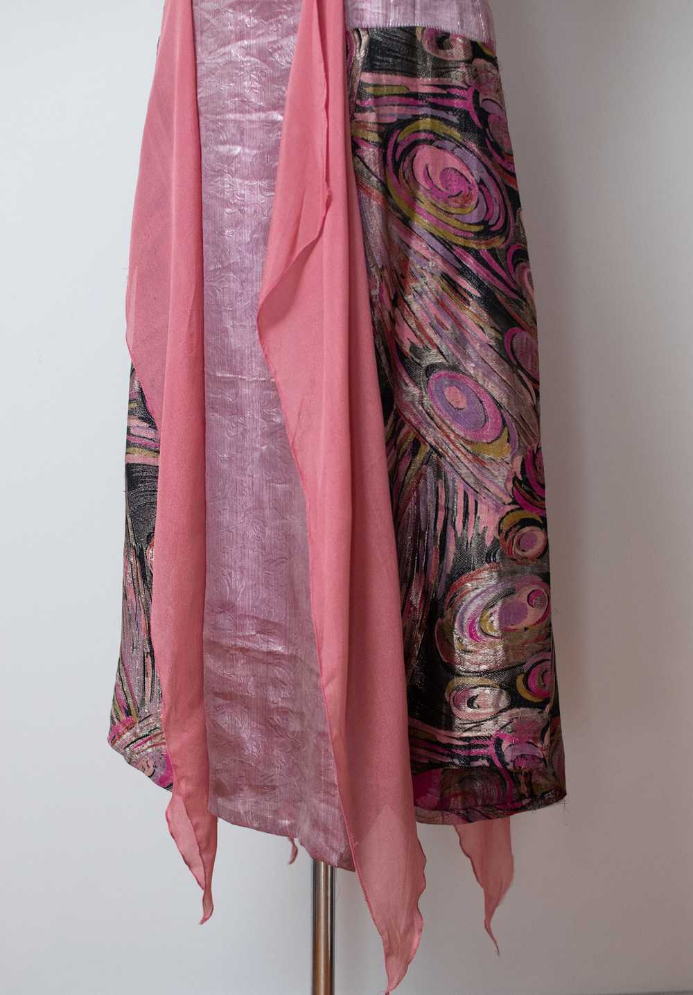1920s Pink Lamé Dress - image 5