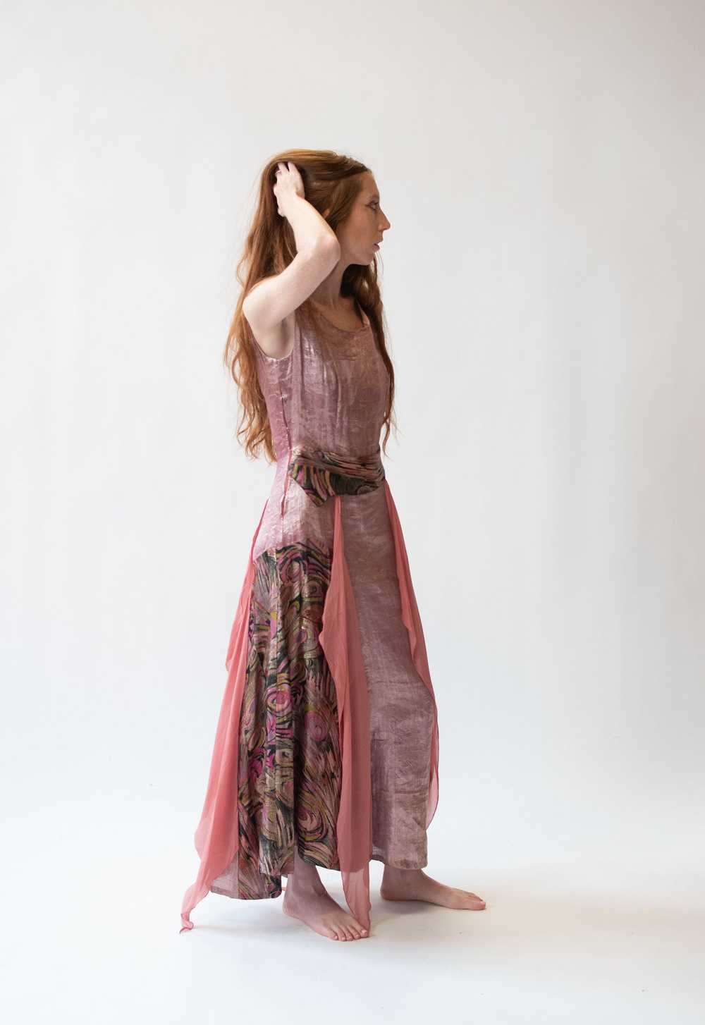 1920s Pink Lamé Dress - image 7