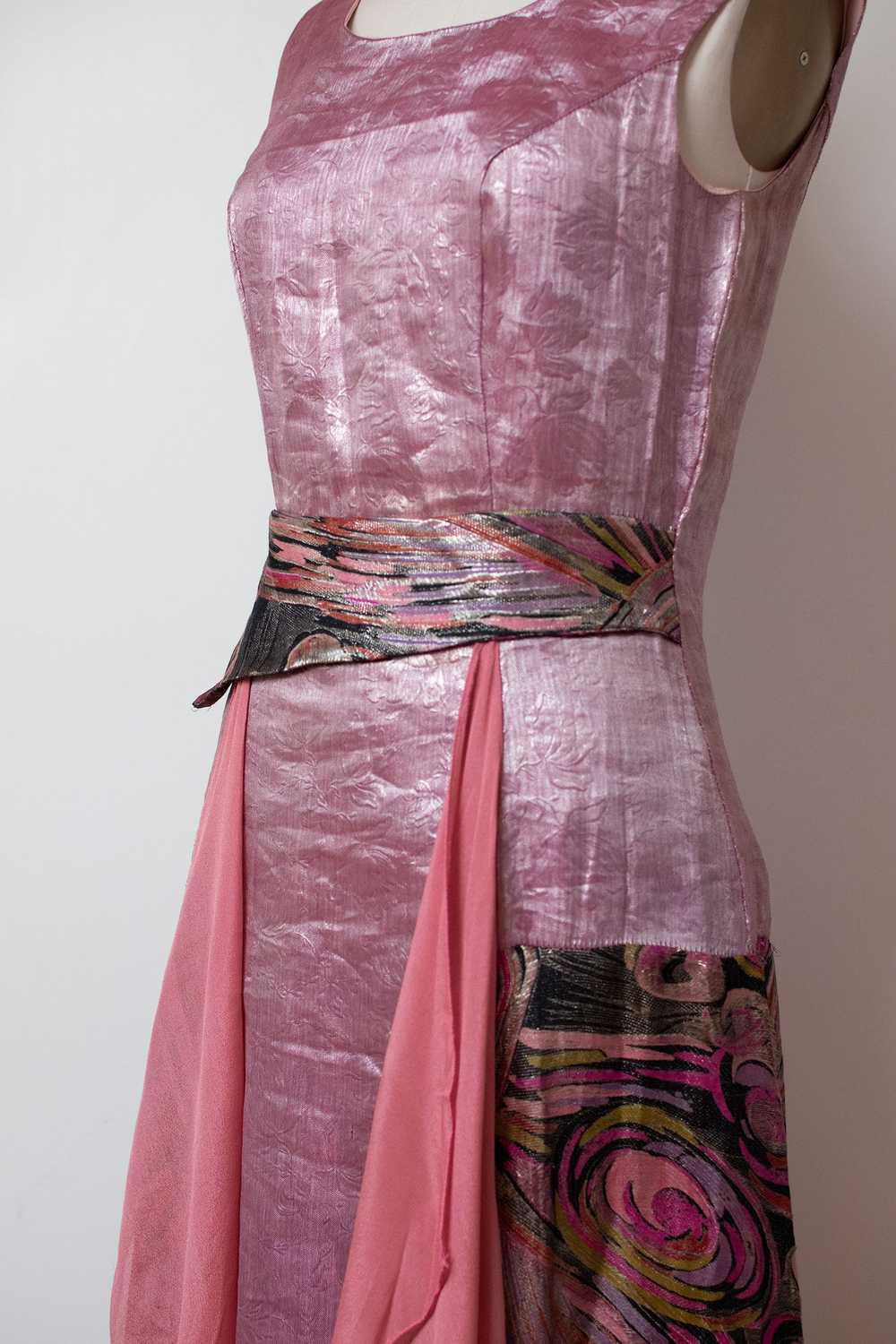1920s Pink Lamé Dress - image 8