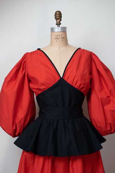 1980s Puff Sleeve Dress | Yves Saint Laurent
