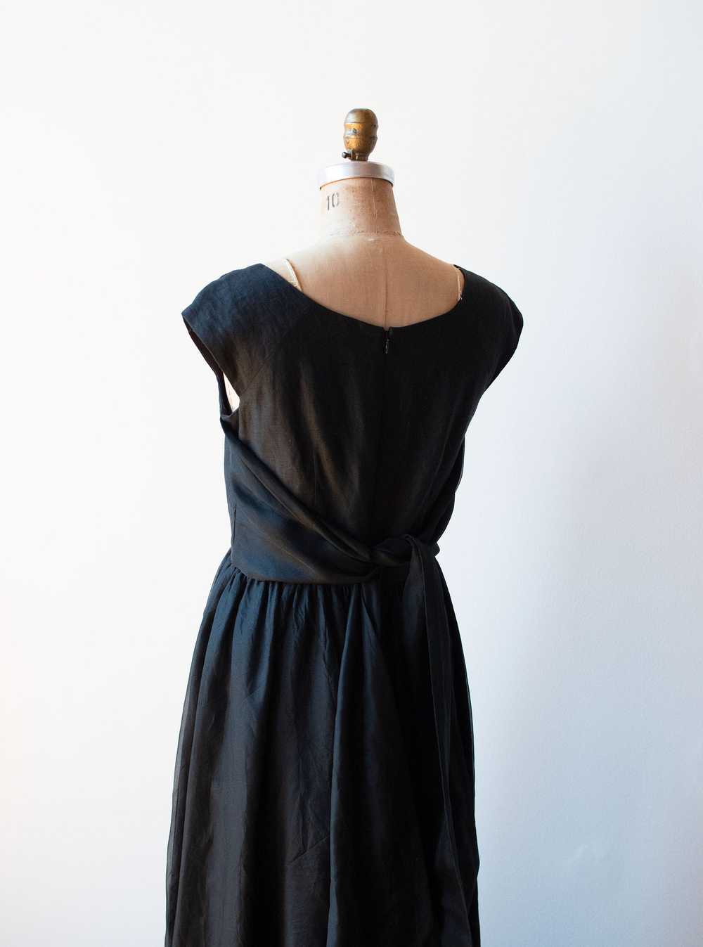 1990s Linen & Organza Dress - image 2
