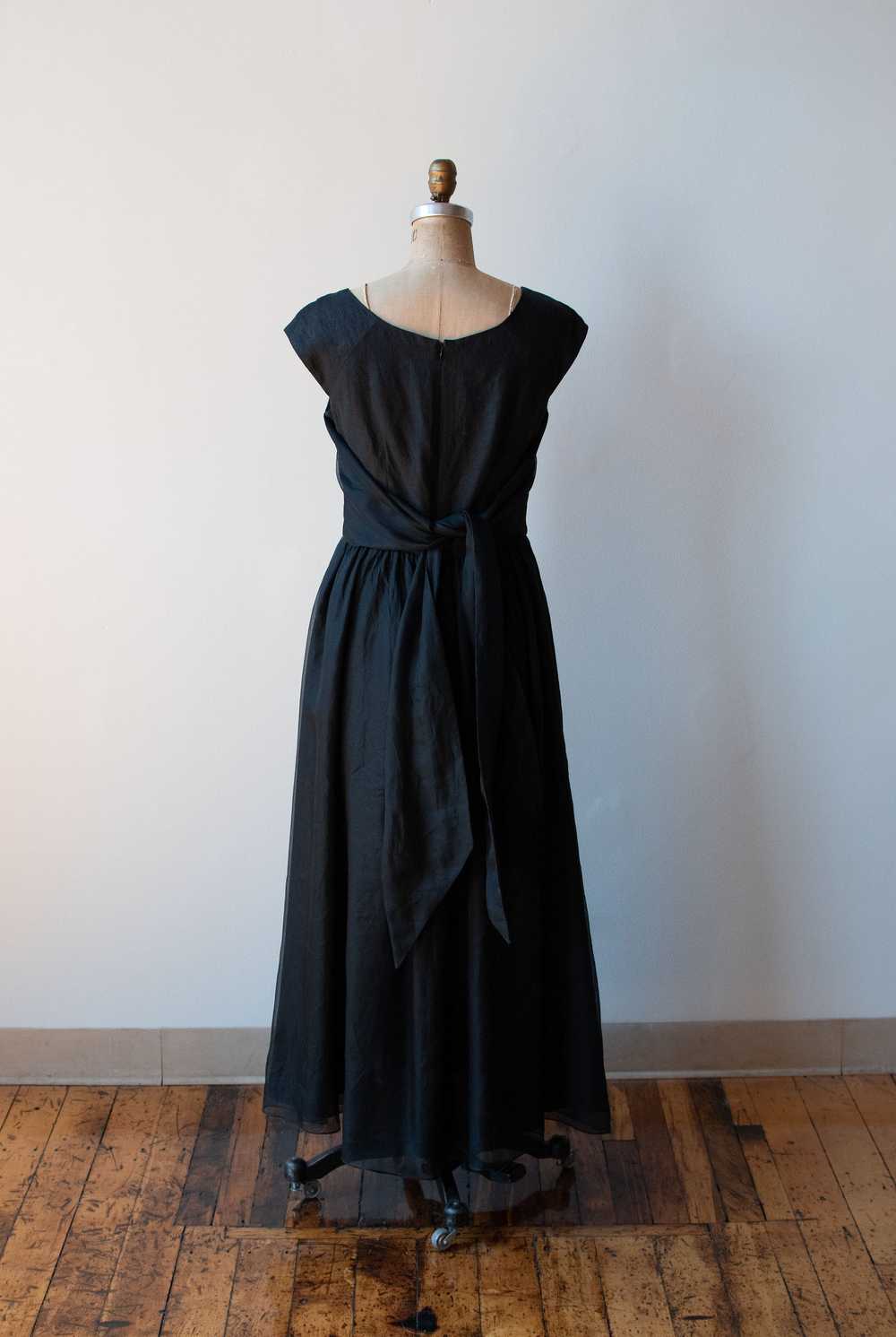 1990s Linen & Organza Dress - image 6