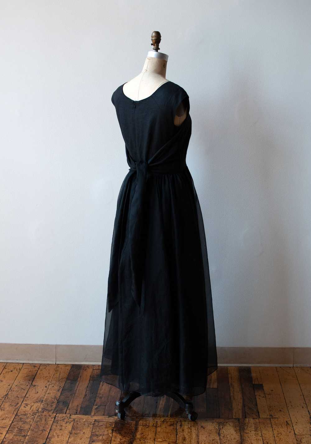 1990s Linen & Organza Dress - image 8