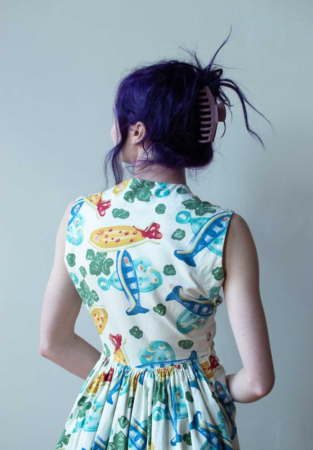 Modern Master's Picasso "Fish" Print Dress | Clai… - image 7