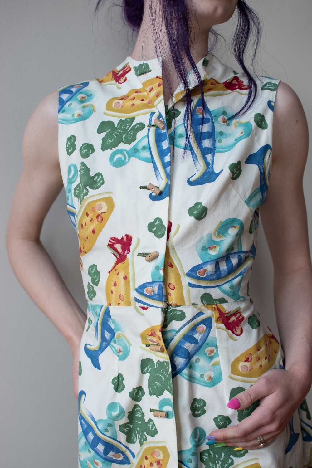 Modern Master's Picasso "Fish" Print Dress | Clai… - image 8