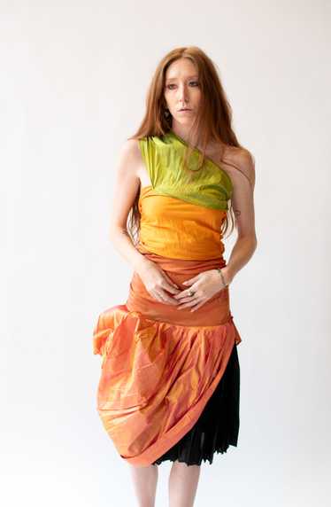 1990s Convertible Silk dress
