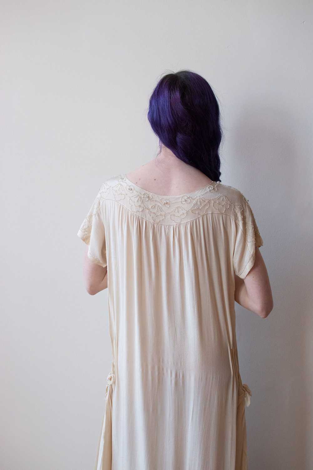1920s Beaded Silk Dress - image 5
