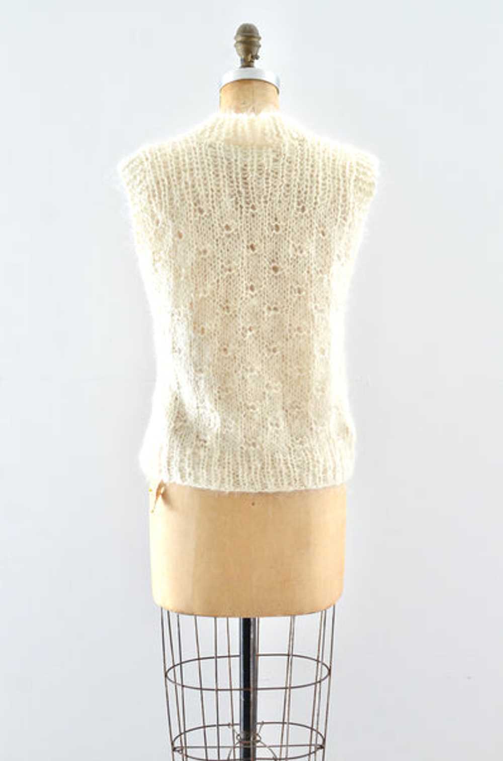 Vintage Handknit Mohair Vest / S M - image 4