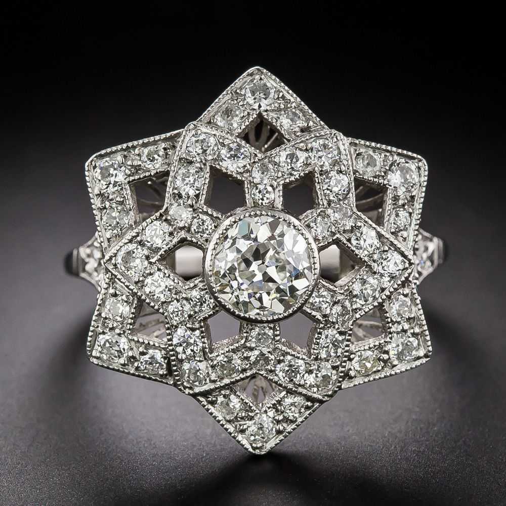 Vintage Style Starburst Diamond Ring - image 1