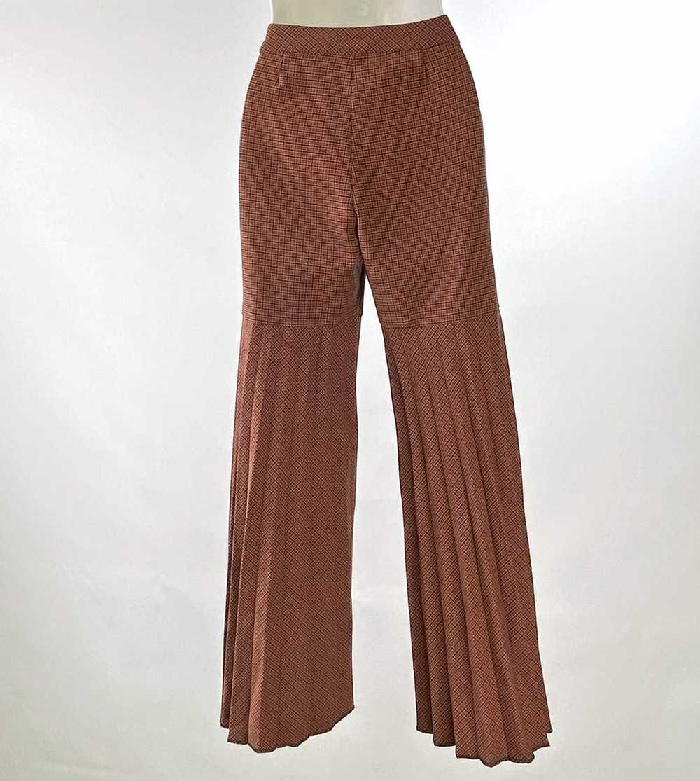 Vintage 70s Women's Pants Bell Bottom Accordian P… - image 3