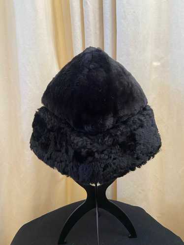 Vintage black fur cap