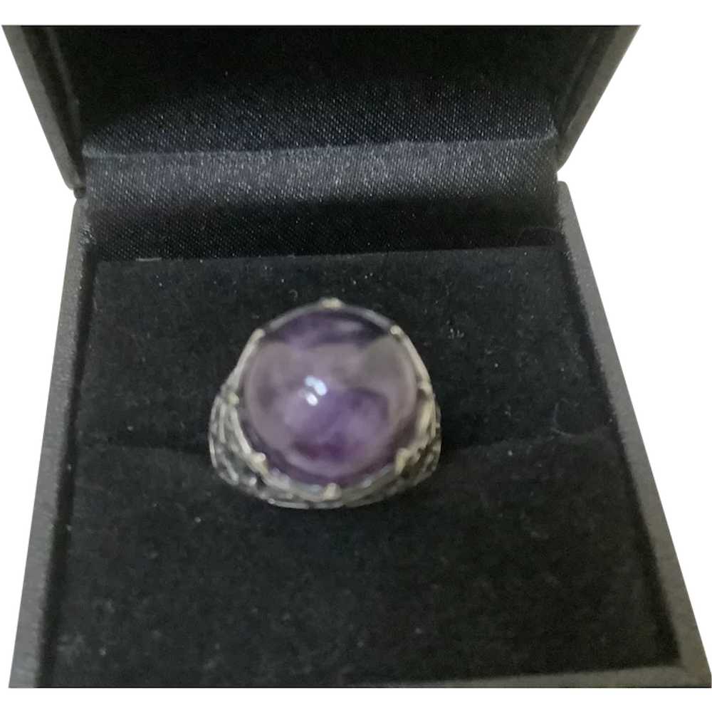 Amethyst Sterling Ring Size 5 - image 1
